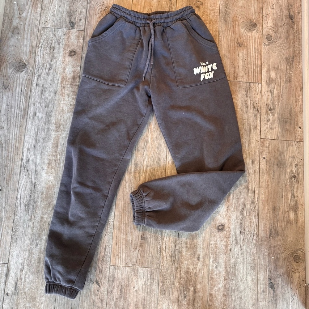 White Fox Boutique Gray Track Pants